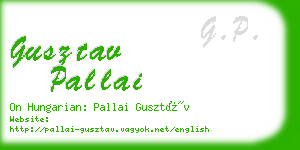gusztav pallai business card